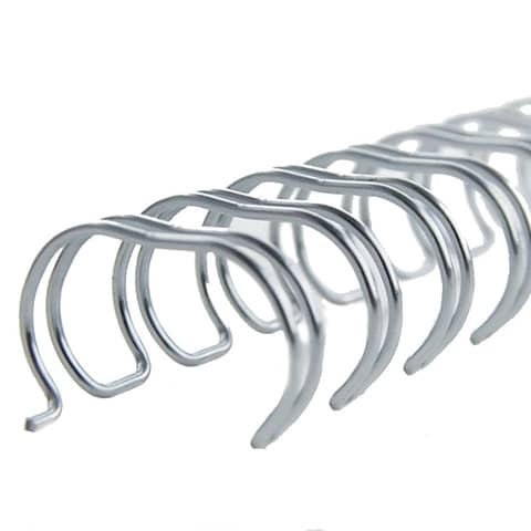 Spirali metalliche a 21 anelli GBC WireBind 10 mm A4 argento conf da 100 spirali - IB160837